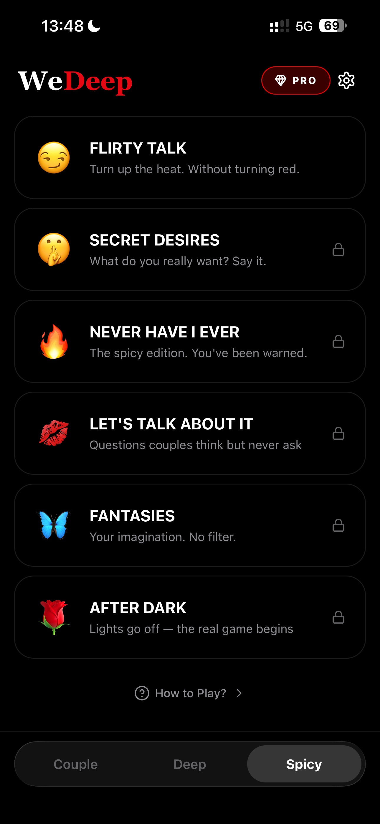 WeDeep Spicy category